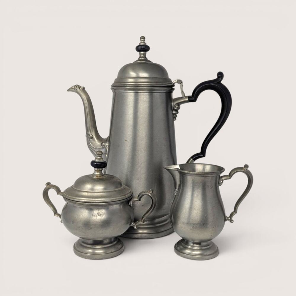 Vintage Oneida Heirloom Pewter Mid-Century Coffee Service